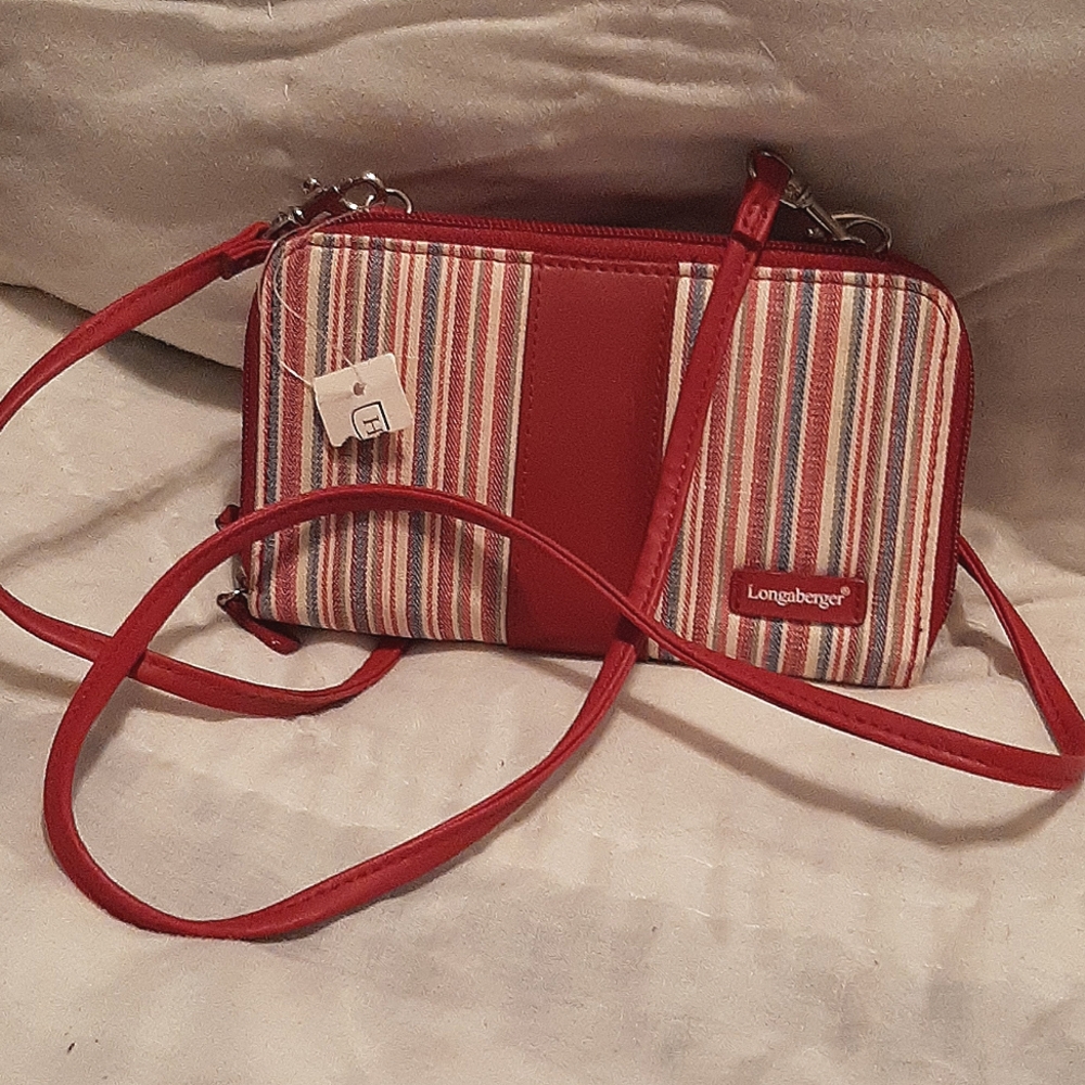 Longaberger - New, Wallet with Crossbody Strap